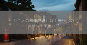 カゴメの株価見通しは：未来への投資は果実豊か？