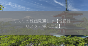 ミスミの株価見通しは【成長性・リスク・将来展望】